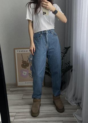 Джинсы н&amp;м мом момы женские оверсайз mom jeans h&amp;m