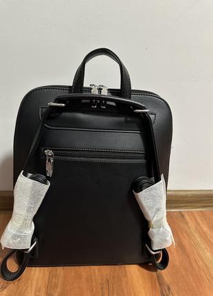 Рюкзак черный городской для учебы эко кожа4 фото