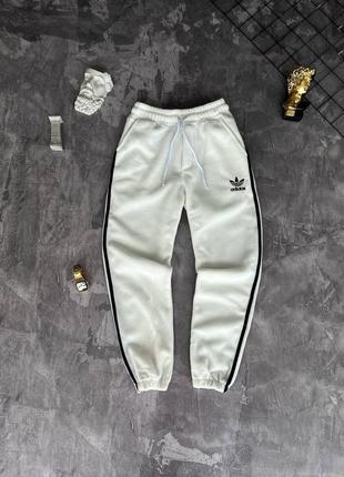 Теплые брюки белые adidas