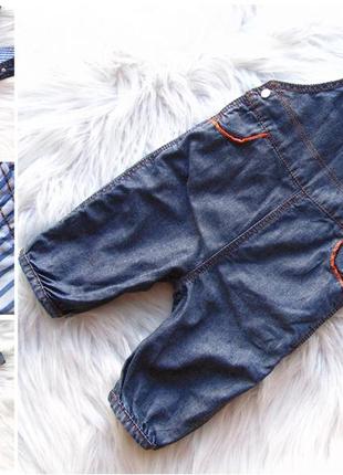 Крутой джинсовый полукомбинезон песочник jacadi