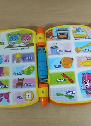 Розвиваюча музична іграшка книга від vtech мої перші слова на німецькій мові2 фото