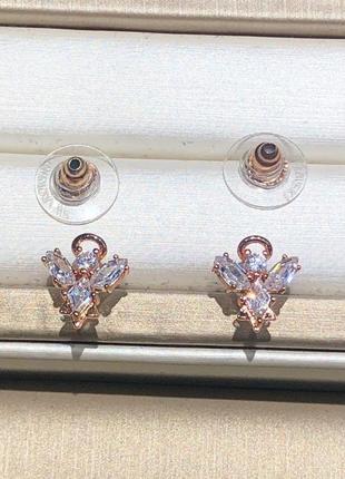 Срібні сережки swarovski magic