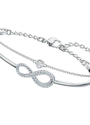 Серебряный браслет swarovski infinity