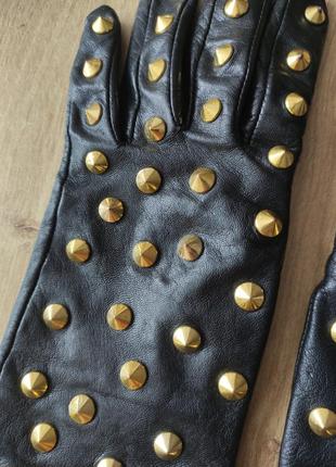 Стильные женские кожаные перчатки  h&m. размер 6,5 ( s)5 фото