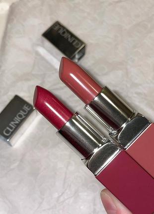 Помада clinique pop lip colour + primer (love pop, blush pop) полноразмер, новая