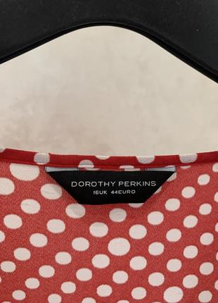 Топ блуза блузка dorothy perkins красная в горох2 фото