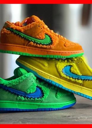 Новые кроссовки nike sb dunk low grateful dead bears / найк данк / демисезонные / мужские, женские, детские / весна, лето, осень