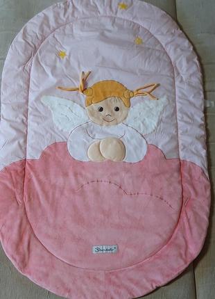 Дитячий ігровий килимок  ангелочек  
в рожевих кольорах 
поверхня велюрово-хлопкова