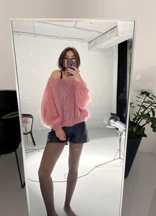 Тренд🔥 свитер паутинки из мохера с шелком и кидс мохера кофта подарок