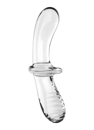 Двусторонний стеклянный дилдо satisfyer double crystal transparent, боросиликатное стекло, унисекс 4