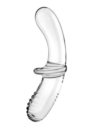 Двусторонний стеклянный дилдо satisfyer double crystal transparent, боросиликатное стекло, унисекс 3