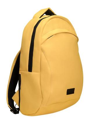 Вместительный женский желтый рюкзак для спортзала5 фото