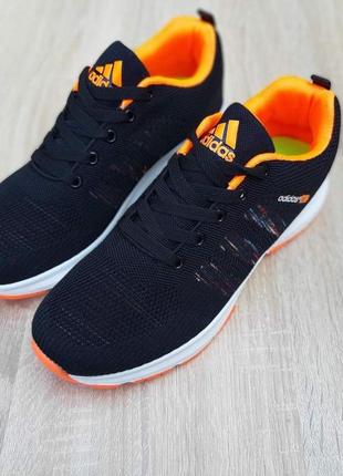 Кроссовки adidas neo черные с оранжевым 🌶 скидка sale smb ✔️2 фото