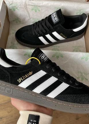 Кроссовки мужские adidas spezial black white brown