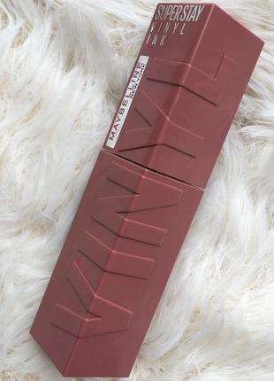 Стойкая жидкая помада для губ maybelline superstay vinyl ink liquid lipstick тон оттенок 35 cheeky 4.2 мл нюдовая нюд2 фото