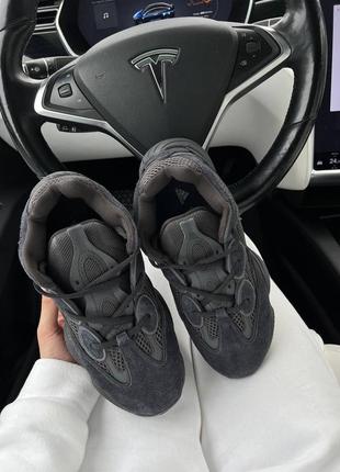 Женские кроссовки adidas yeezy 500 black черного цвета2 фото