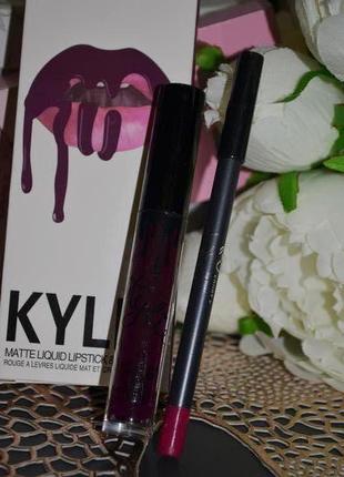 Фирменный набор для губ kylie cosmetics lip kit kourt k2 фото