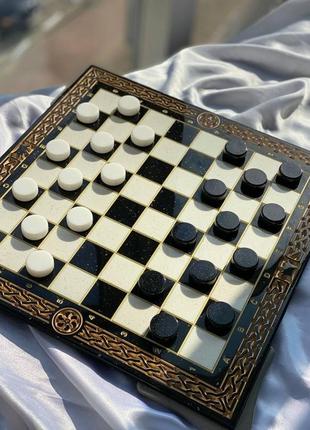 Роскошные  шашки  с акрилового камня 40*40 см, арт.1906272 фото
