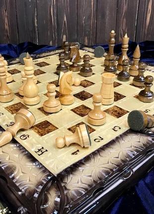 Комплект больших шахматных фигур из дерева, арт.8097255 фото