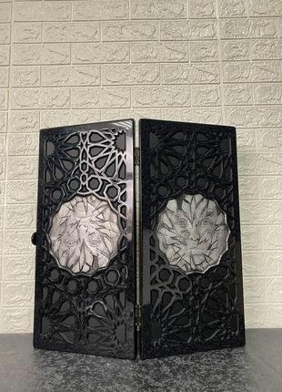 Нарды из чёрного акрилового камня "дева": незабываемый подарок для самых требовательных, 58×28×5см, арт.190629