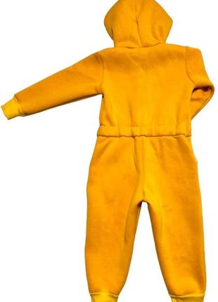 Качественный теплый детский ромпер трехнитка на флисе/утепленный флисовый комбинезон, сплошной теплый костюм3 фото