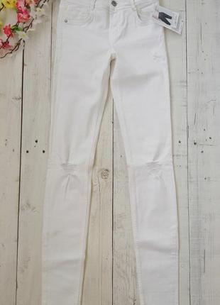 Новые белоснежные джинсы скинни zara, размеры 34.2 фото