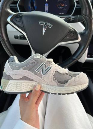 Женские кроссовки new balance 2002r protection pack grey серого цвета3 фото