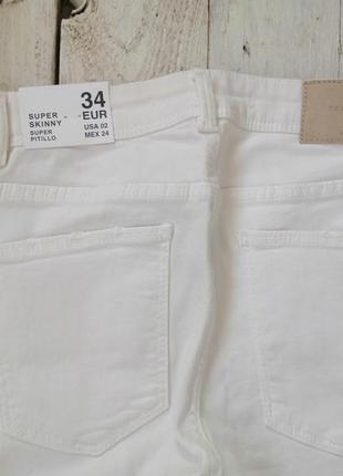 Новые белоснежные джинсы скинни zara, размеры 34.6 фото