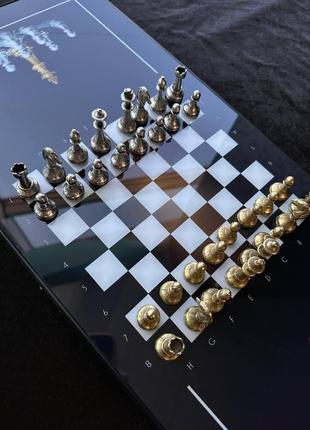 Нарды и шахматы из стекла 2в1, 61×27×5 см, арт. 250061