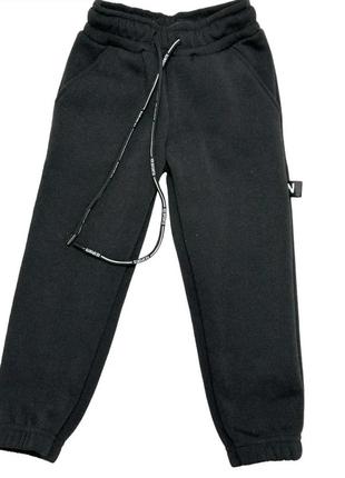 Детские теплые зимние брюки трехнитка на флисе/теплые спортивные штаны зимние флисовые1 фото
