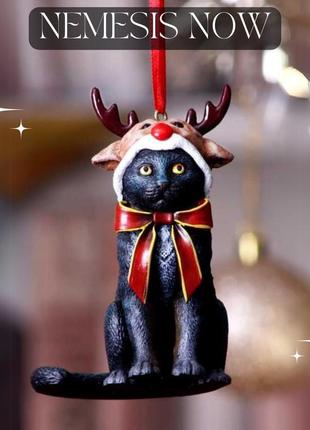 Акция! новогодние елочные игрушки nemesis now • рождественский котик • подарок на праздники