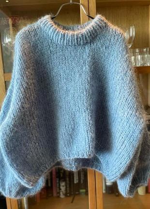 Базовий светр оверсайз з вовни альпака1 фото