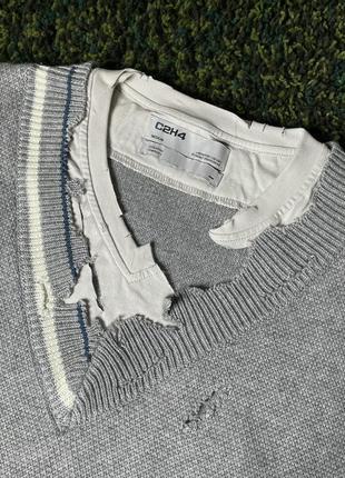 Cвитер c2h4 distressed layered grey (new) | original 5