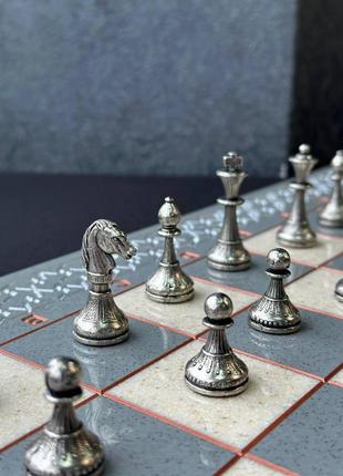 Комплект шахматных фигур из метала, "класические" , арт.809925