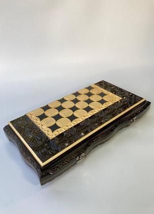 Шахи з додатковою "дамкою" білого та чорного кольору, 29×14,5 см, арт 194009
