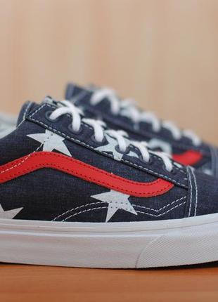 Синие джинсовые текстильные кеды, кроссовки vans, 38 размер. оригинал