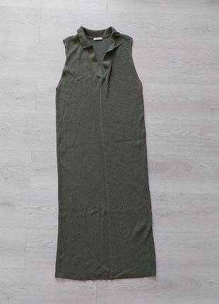 Длинное платье трикотажное, размер l, xl, xxl