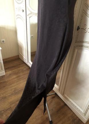 Роскошное длинное шелковое платье в пол, натуральный жаккардовый шёлк шелк,3 фото
