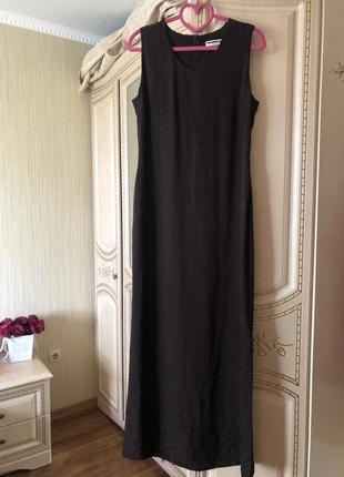 Роскошное длинное шелковое платье в пол, натуральный жаккардовый шёлк шелк,2 фото