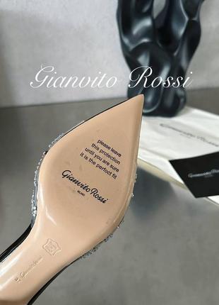 Босоніжки gianvito rossi чорні на підборах2 фото