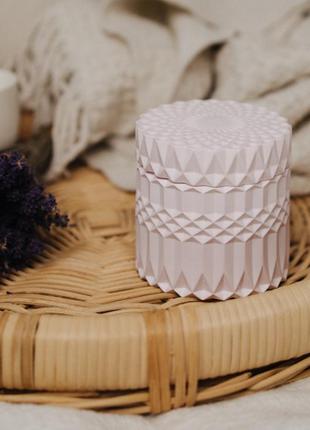 Аромасвічка romantic tea spa lavender 100% wood wax 200g 42h   nac 10822 фото