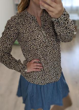 Блуза из вискозы леопард