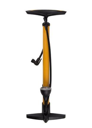 Насос напольный green cycle gpf-333p стальной с манометром, увеличенный объем, presta+schrader