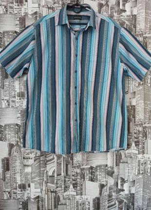 Літня сорочка з коротким рукавом в смужку