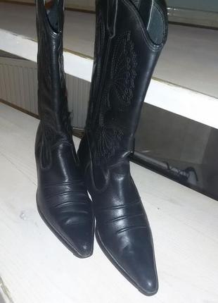 Шкіряні чоботи в стилі western ,бренду slope (іспанія)  , розмір 366 фото