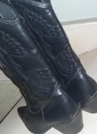 Шкіряні чоботи в стилі western ,бренду slope (іспанія)  , розмір 364 фото