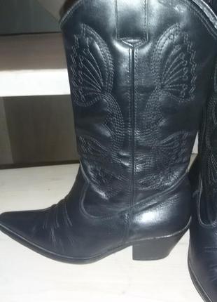 Шкіряні чоботи в стилі western ,бренду slope (іспанія)  , розмір 367 фото