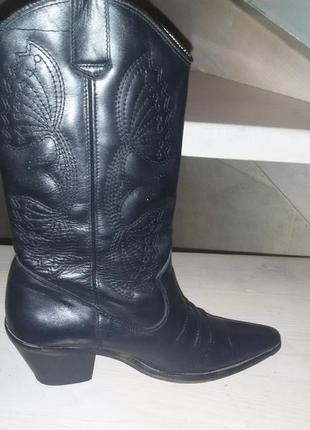 Шкіряні чоботи в стилі western ,бренду slope (іспанія)  , розмір 362 фото