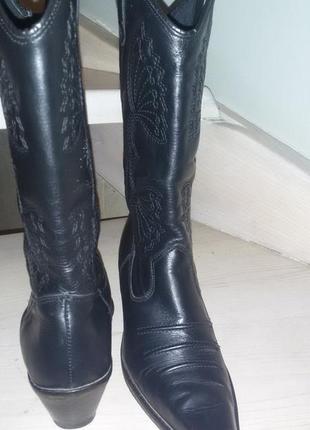 Шкіряні чоботи в стилі western ,бренду slope (іспанія)  , розмір 363 фото