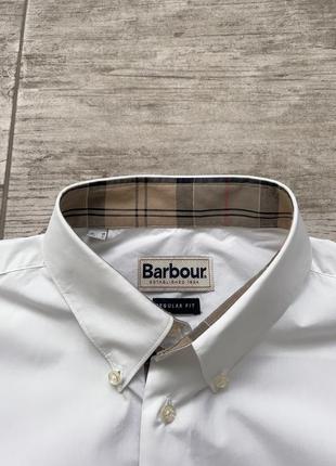 Barbour чоловіча біла футболка оригінал класична розмір m-l6 фото
